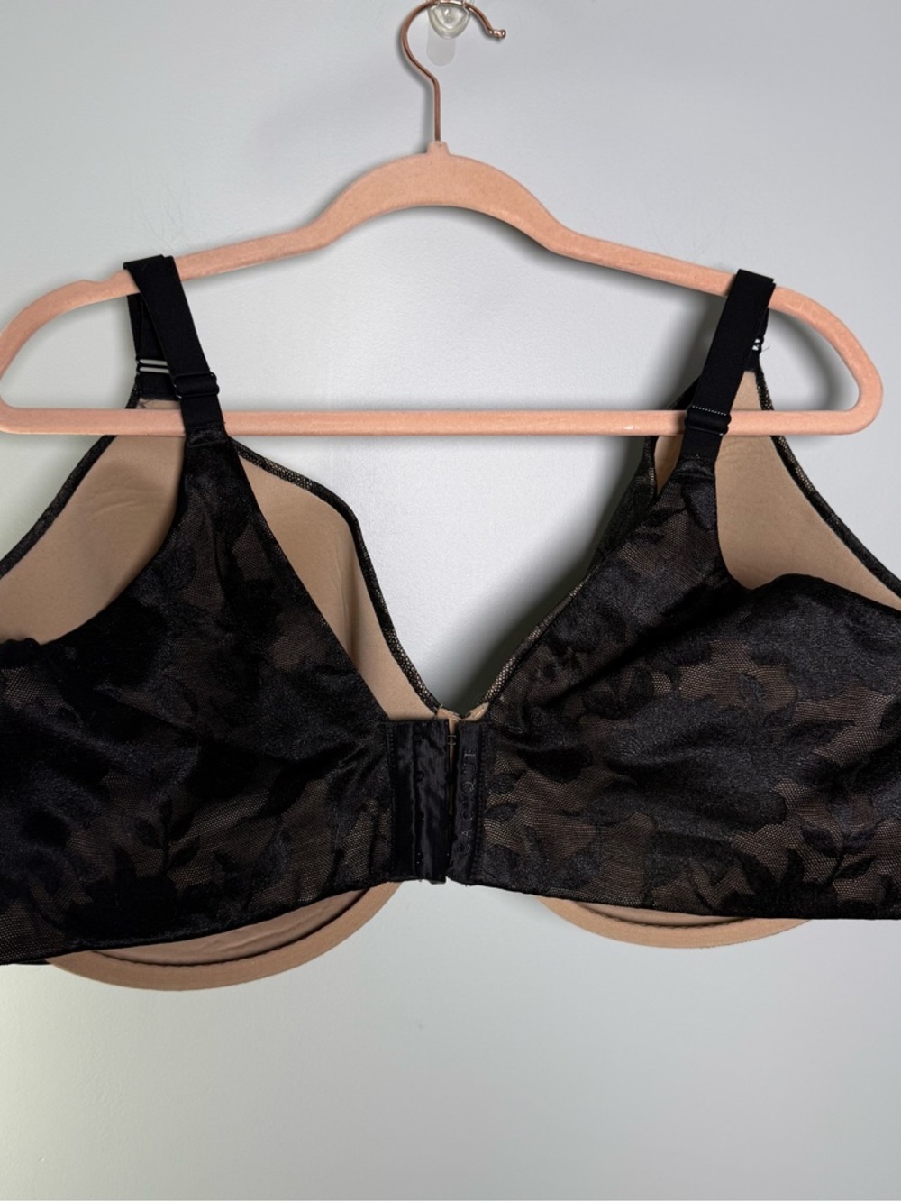 Cacique Bra Size 46G Lace Black Nude Overly Padded Underwire Lane Bryant - Picture 3 of 5